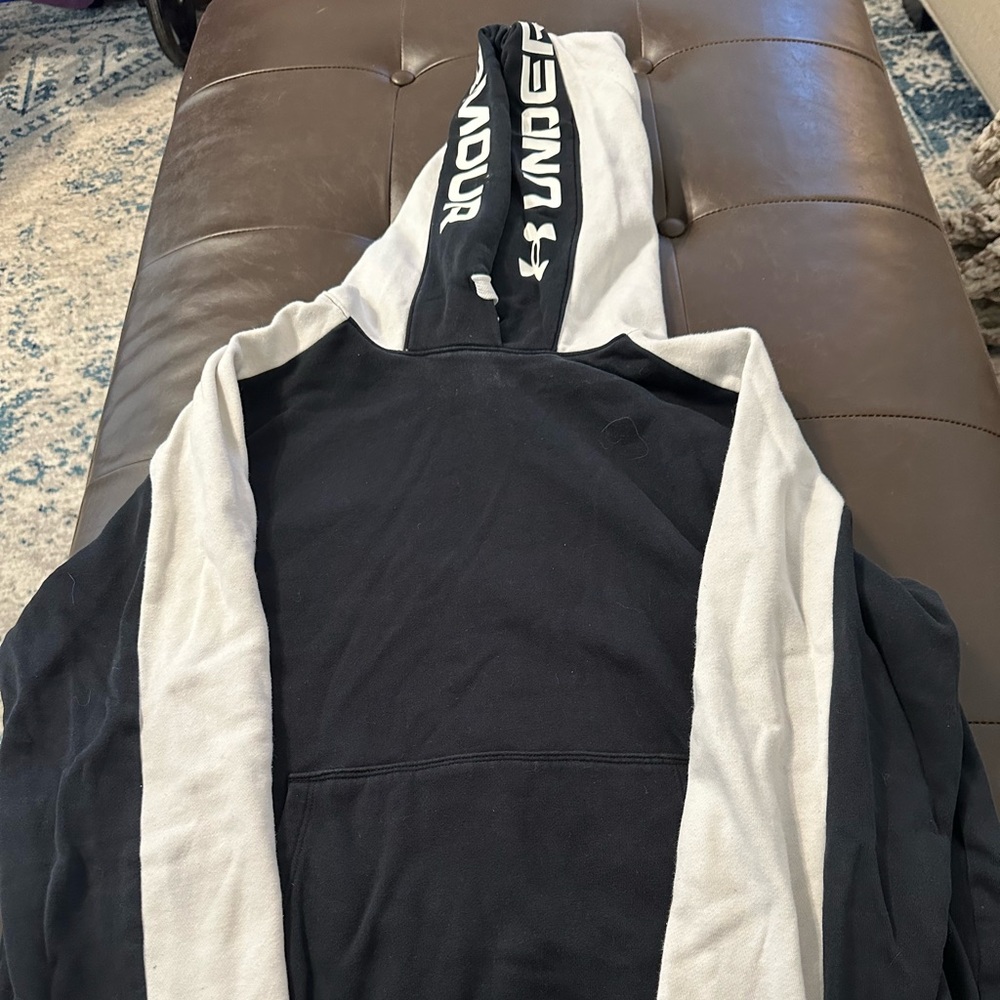 Black and white under armour hoodie